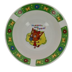 Миска фарфор 300 мл, Три кота Зеленый,КРС-831 000000000001193709