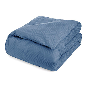 Пододеяльник 145x210см DE'NASTIA JQ меандр сатин синий хлопок 000000000001215823