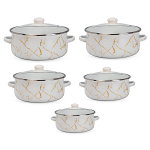 Кастрюля 16см-1л Мрамор эмаль 000000000001223944