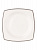 Тарелка десертная 22см DE'NASTIA MARE белая с черной каймой фарфор 000000000001209944