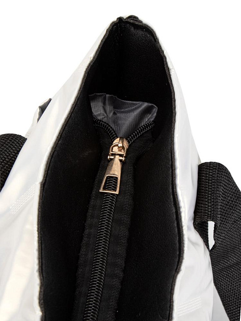 Сумка шоппер 35х11х29см стеганная с боковыми карманами белый полиэстер 000000000001229467