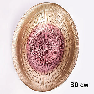 Блюдо овальное 30см GLASSCOM шампань розовый стекло 000000000001211805