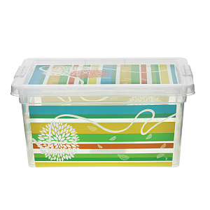 Контейнер Цветы и полоски, 2л 000000000001166266