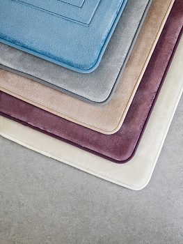 Коврик для туалета 50x60см DE'NASTIA Soft Collection мемори синий полиэстер 000000000001229945