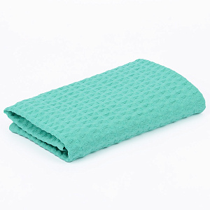 Полотенце кухонное 37х60см СОФТИ крупная вафля голубое 100% хлопок 000000000001212679
