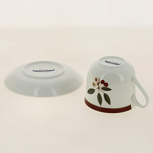 Чайная пара Стейчкол костяной фарфор 480мл, Дыхание Прованса Вишня,КРС-754 000000000001193670