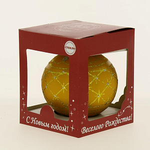 Декоративное украшение 9см Шар 4,5 БИРЮСИНКА Алмаз стекло 000000000001179990