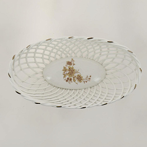 Конфетница 9х28х15см ПОВОД Ладья белая керамика 000000000001171110