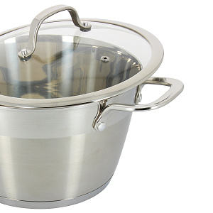 Кастрюля с крышкой Камилла Matissa, 5.5л, нержавеющая сталь 000000000001116926