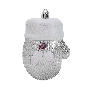 Декоративное украшение Набор 3шт 11см Рукавичка серия Бургунд микс пластик 000000000001224131