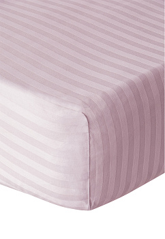 Проcтыня на резинке 200х200+25см DE'NASTIA лиловая сатин-страйп хлопок100% 000000000001212973
