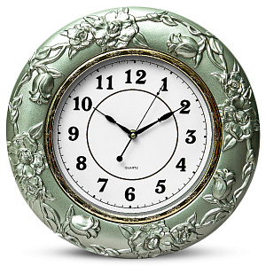 Часы настенные 38,8х38,8х4,8см GUTERWAHI круглые серебро 000000000001213646