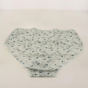 Трусы женские размер XXL LUCKY цветочек/кружево Midi серый/голубой 94%хл 6%эл 000000000001187733