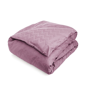 Пододеяльник 145х210см DE'NASTIA JQ зигзаг сиреневый сатин хлопок-100% 000000000001215593