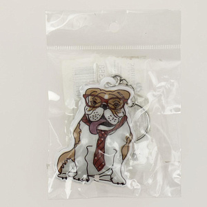 Брелок-фонарь электр Собака с галстук(4,7x6,7см)со светодиодной лампой арт.44388 000000000001183509