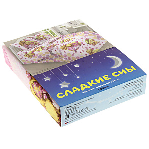 Комплект постельного белья 1,5-спальный Сладкие сны Медвежата 100%хлопок поплин 110гр/м рисунок 1640 000000000001176747