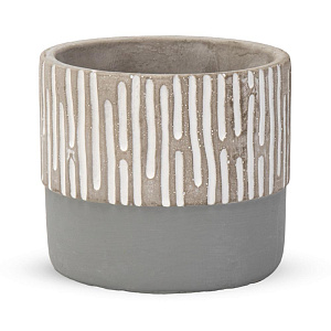 Кашпо 12,5х11см 0,7л Стоун серый цемент 000000000001225858
