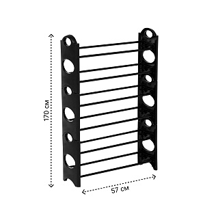 Обувница 6-ти ярусная 57х18,5х94см LUCKY СЕРДЦЕ металл/пластик 000000000001222577