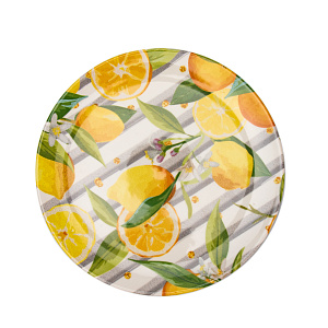 Тарелка десертная 19,5см LUCKY Лимоны керамика 000000000001208770