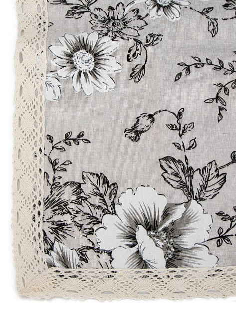 Скатерть 140х200см LUCKY Серые Маки полиэстер/хлопок 000000000001228306