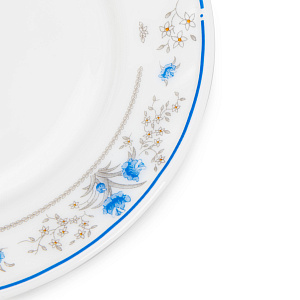 Тарелка пирожковая 15см FARFORELLE Голубой цветок стеклокерамика 000000000001217515