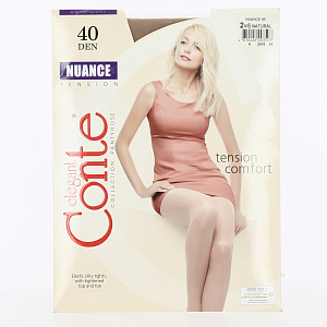 Колготки женские 40ден р2 CONTE Nuance Natural 88%полиамид 12%эластан 000000000001031298
