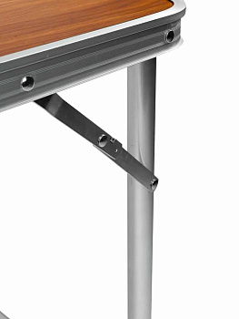 Стол складной со стульями 4шт 120х60х70см / 27,5х32х35см коричневый металл 000000000001227416