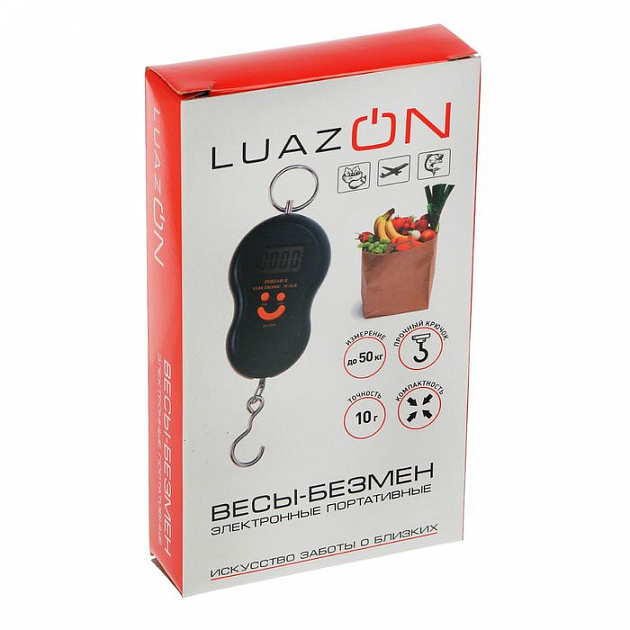 Безмен электронный LuazON LV-401,  до 50 кг, черный 1146996 000000000001186372