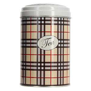 Жестяная банка для хранения сыпучих продуктов Клетка, 1.1л 000000000001157135