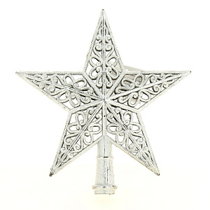 Верхушка для ёлки Звезда ажурная 20см белый R010526 000000000001191481