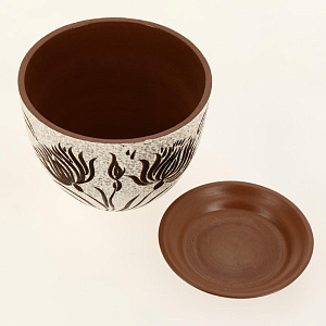 Горшок для цветов декоративный керамический Георгин текстурный №2 3л ГК 4 000000000001200871