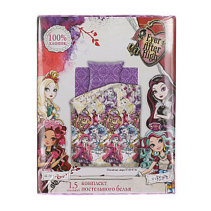 Комплект постельного белья Потайная Дверь Ever After High, 1.5 спальный, 70?70 см, хлопок 000000000001147843