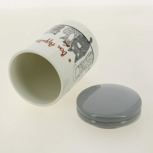 Банка для сыпучих продуктов 850мл ELRINGTON КОТЫ-ПОВАРЯТА с крышкой ПУ керамика 000000000001206063