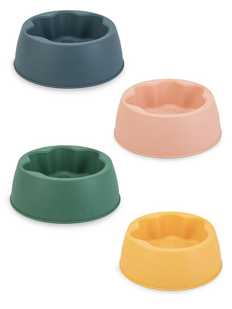 Миска для животных 18х18х6,5см одинарная ЛАПКА в ассортименте полипропилен 000000000001229123