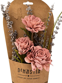 Сухоцветы 12x6x47см DE'NASTIA Цветочная композиция Хризантемы микс цветов 000000000001228202