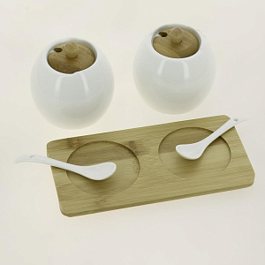 Набор банок 2шт 300мл BALSFORD МЕЧТА с ложками на стенде подарочная упаковка фарфор 000000000001206628