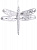 Новогоднее подвесное елочное украшение Стрекоза серебряная из полипропилена 12,5x11x0,5см 82293 000000000001201803