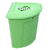Корзина для белья 50л MARTIKA Молетта угловая с крышкой зеленая пластик 000000000001121494
