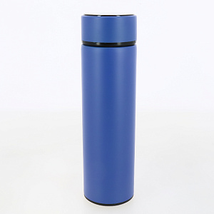 Термос 500мл с индикатором температуры матовое покрытие синий нержавеющая сталь Термос 500мл с индикатором температуры матовое покрытие синий нержавеющая сталь 000000000001211514