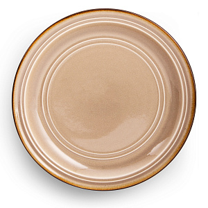 Тарелка десертная 22,5см Полосы бежевый глазурованная керамика 000000000001217601