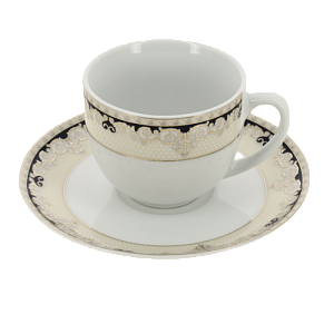 Н-р чайный,12шт,6 чашек 220мл+6 блюдец,синий в золоте,пд/уп,106-03001 000000000001180711