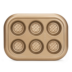 Форма для выпечки маффинов 6шт 29,4x21x3,5см LUCKY Золотые Грани 0,5мм углеродистая сталь 000000000001217835