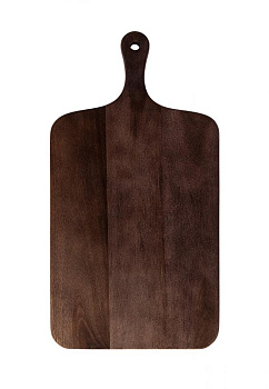 Доска разделочная 45x24x2см DE'NASTIA прямоугольная с ручкой коричневый акация 000000000001216968