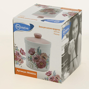 Банка для сыпучих продуктов 650мл Пионы Доломит M56056 000000000001193778