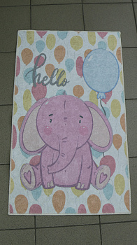 Коврик универсальный 60х100см ПОСУДА ЦЕНТР Розовый слон для прихожих полиэстер 000000000001187103