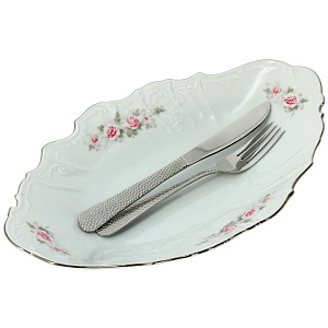 Блюдо для хлеба Бледные Розы Люкс Хауз, 34 см 000000000001002737