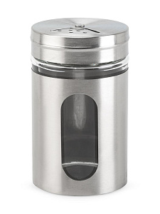 Банка для специй 4,7х8см 80мл нержавеющая сталь/стекло 000000000001228445