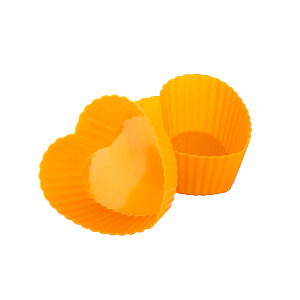 Миниформы для выпечки Сердечки Marmiton, оранжевый, силикон 000000000001125365