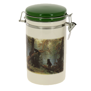 Банка для сыпучих продуктов 1000мл с клипсой п/упУтро в сосновом лесу,ZFC037-30 000000000001193106