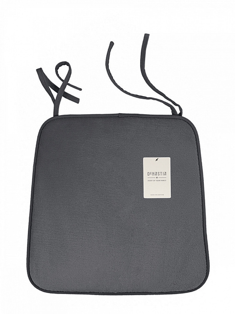 Подушка на стул 40x35x38см DE'NASTIA мемори графит полиэстер 000000000001229946